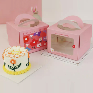 Boîte à gâteau de mariage à fenêtre transparente personnalisée emballage en carton de qualité alimentaire éponge de stratification mate pour <span class=keywords><strong>livre</strong></span> de cupcakes d'<span class=keywords><strong>anniversaire</strong></span> - Product Image 3