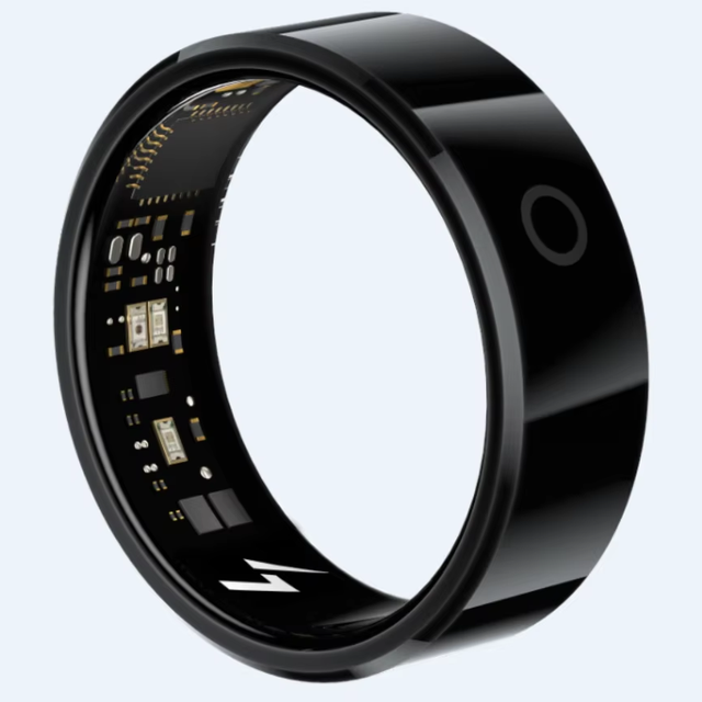 Smart Ring with Wireless Charging Dock Men Women Health Sleep Heart Rate Monitoring 5ATM Waterproof Multi-sport Mode