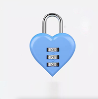 Cadenas à combinaison en forme de cœur à 3 chiffres, en alliage de zinc, sans clé, pour bagages, sacs à dos, portes d'armoires et valises