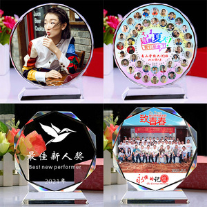 Crystal Photo <b>Frame</b> Round Customizable For Group Photos <b>Graduation</b> Souvenirs Living Room Display - Product Image 1