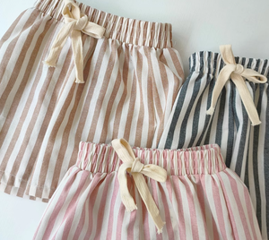 DelPnana Customized Striped <strong>Shorts</strong> for <strong>Boys</strong> <strong>Girls</strong> Mid Ins Style Casual Loose Daily Bottoms Breathable Cute for Summer Kids - Product Image 3