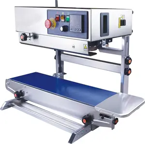 Semi-Automatische Fr-770 Verticale Stijl Sluitmachine Plastic Zak Krimpkous Naad Machine Doorlopende Band Sealer