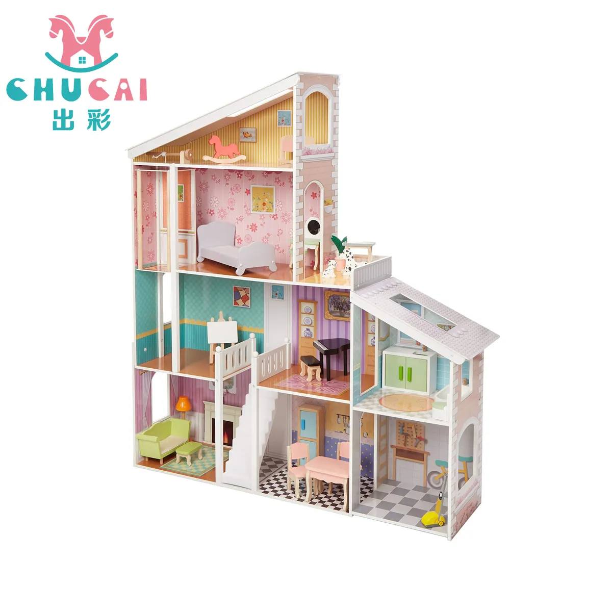 Nuovo arrivo finta giochi di ruolo mobili giocattoli bambini casa delle bambole in legno per ragazze regalo