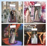 Cabine Photo Miroir Magique Ovale Selfie Personnalisée par le Fournisseur 70 Pouces Libre-Service