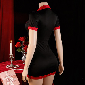 Disfraz de Enfermera Sexy para Cosplay, Falda Negra, Conjunto de Lencería, Poliéster, para <span class=keywords><strong>Mujer</strong></span>, ODM - Product Image 4