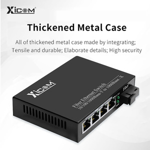 Conmutador Ethernet de Fibra Xicom de 4 Puertos 10/100/1000Base-T a 1000Base-X, Conversor de Medios Gigabit - Product Image 3