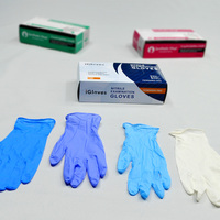 Fabricant de gros Gants robustes en nitrile blanc bleu 4 5 6 7 8mil sans poudre jetables de qualité alimentaire