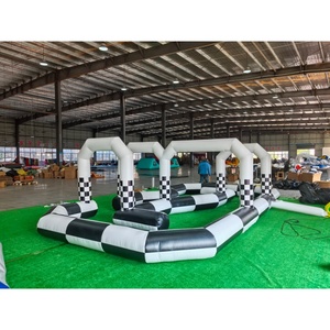 Pista de Carreras Inflable de Nuevo Diseño para Go Karts, Pista de Carreras Inflable para Zorbball, Pista de Carreras Inflable para Autos de Choque - Product Image 3