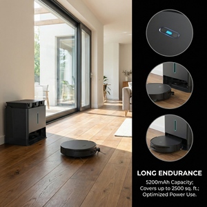 Cordless Vacuum Cleaner 20000Pa Power Suction 3 in 1 Sweeping <b>Mopping</b> Wet and Dry 5200mAh Battery Robot Robot Vacuum - Product Image 5