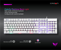 Clavier PC filaire ergonomique 114 touches RGB de haute qualité, interface multimédia USB pour jeux informatiques, excellent pour les utilisateurs