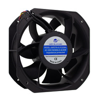 Vente en gros d'usine, ventilateur d'évacuation d'air industriel sans balais à haut débit d'air, 3500 tr/min, EC110V 220V 22580, pour réfrigérateur