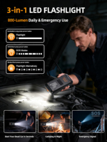 Démarreur de batterie portable OEM/ODM 6-en-1 12V 1500A avec écran numérique, gonfleur de pneus et lampe intégrée
