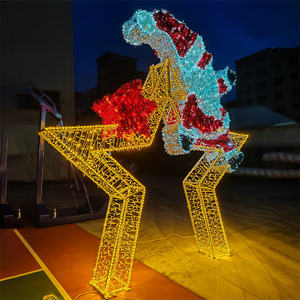 Grandes lumières LED 3D du Père Noël en PVC pour le Nouvel An et les Fêtes pour la décoration de paysages extérieurs Classé IP65 - Product Image 3