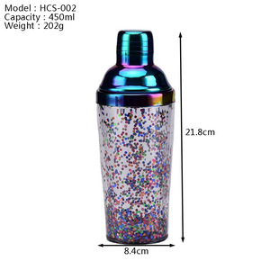 Coctelera de Acero Inoxidable con Brillo, Coctelera Cobbler de Doble Pared a Prueba de Fugas, Mezclador de Cócteles para el Hogar, <span class=keywords><strong>Bar</strong></span>, Fiestas, Regalo - Product Image 5