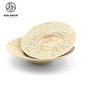 Vaisselle en porcelaine de qualité alimentaire minimaliste, 9,5/11,5 pouces, assiette ronde pour pâtes et nouilles, service de restauration pour la maison et les restaurants - Product Image 6