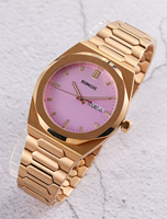 Montre automatique pour homme BOMAXE, style business tendance, bracelet en acier inoxydable, verre, résistance à l'eau 5 BAR, design minimaliste