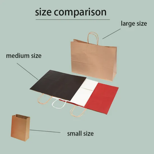 Sac de courses personnalisé en papier kraft coloré de luxe, réutilisable, écologique, avec poignées, pour aliments, légumes, sushis, gelées - Product Image 6