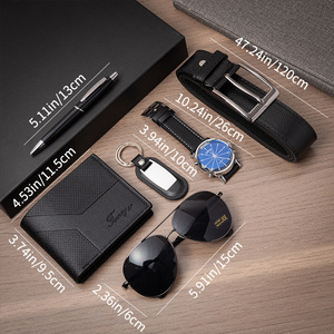 Business Gift <b>Set</b> Wallet Belt <b>Watch</b> <b>Set</b> Luxury Men's Accessories Father's Day Present Exquisite Gift Box - Product Image 2