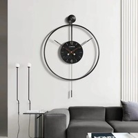 Horloge murale décorative moderne en métal avec pendule, grande taille 50x74, prix usine, livraison directe, décoration maison, Chine DDP