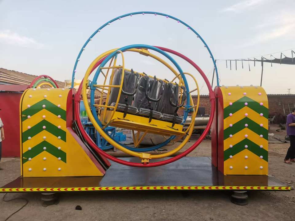 Outdoor 3D Space Ring Playground 6 Seats 360 Degree Riding on Bike ...