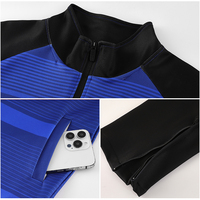Veste de sport personnalisée à fermeture éclair intégrale pour entraînement de football en club, tissu 280 g/m², garde au chaud, survêtement de football WX25705