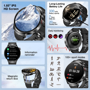 หูฟังไร้สาย T100 TWS นาฬิกาอัจฉริยะหน้าจอสัมผัส 1.85 นิ้ว 60Hz ความถี่รีเฟรชสูง เสียง HIFI 9D รองรับโหมดออกกำลังกายมากกว่า 100 โหมด นาฬิกากันน้ำ IP67 - Product Image 5