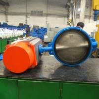 Actionneur pneumatique Vanne papillon de type wafer DN500 avec interrupteur de fin de course Siemens