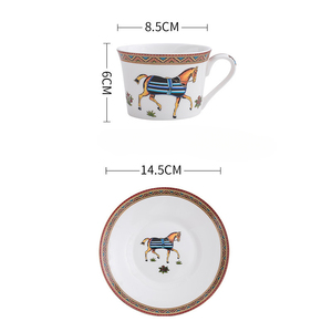 Creative Retro <b>Coffee</b> Cup Ceramic <b>Gift</b> Big Mug Tea Cup and Plate <b>Set</b> - Product Image 2