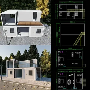 Casa Contenedor Inteligente Expandible de 20 pies, Casa Modular Prefabricada, Mini Casa de Dos Dormitorios, Cabaña Portátil de Lujo para Uso Global - Product Image 6