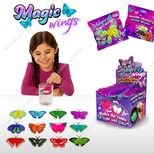 Nuevo juguete elástico de mariposa colorido que brilla en la oscuridad alas mágicas TPR juguete de mariposa juguete de baño para niños - Product Image 6