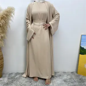 Wholesale Muslim Women Hijab Dress Prayer Garment Jilbab Abaya Ramadan Gown Abayas Long Dress Sets Islamic Clothes