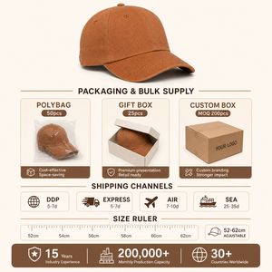 Casquette de baseball vierge personnalisable avec logo, en sergé de coton, 6 panneaux, réglable, unisexe, pour enfants, broderie, vente en gros, OEM, faible MOQ - Product Image 6