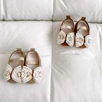 Chaussures pour bébés filles printemps-automne avec grand nœud, mignonnes, à semelle souple et antidérapante