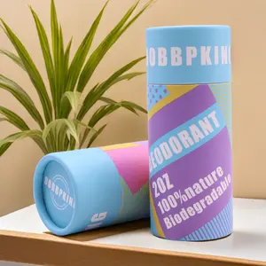 Биоразлагаемый на заказ косметический матовый дезодорант бальзам для губ Push Up бумажная трубка для ароматических палочек контейнер для упаковки