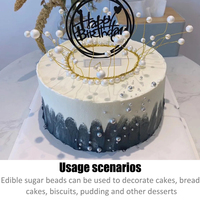 Perles en argent comestibles Offre Spéciale perle boule de sucre Fondant bricolage cuisson arrose pour la décoration de gâteau d'anniversaire