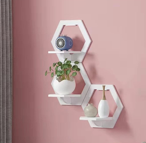 Kệ Để Tường Bộ 3, Kệ Nổi Màu Trắng Dễ Lắp Ráp 29X29X18Cm <span class=keywords><strong>PVC</strong></span>, Kệ Trang Trí Và Thiết Thực Cho Phòng Trẻ Em - Product Image 5