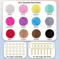 Porte-clés Pompon Moelleux en Peluche Douce, Breloque Anneau de 8 cm en Fausse Fourrure, Pendentif de Sac pour Clé de Maison, Cadeaux pour Femme et Fête des Mères