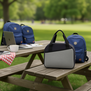 OEM ODM Insulated Lunch <b>Bag</b> 21x24.5x10cm Zipper Closure Water Resistant Portable Cooler <b>Tote</b> <b>for</b> Office <b>School</b> Outdoor Use - Product Image 2