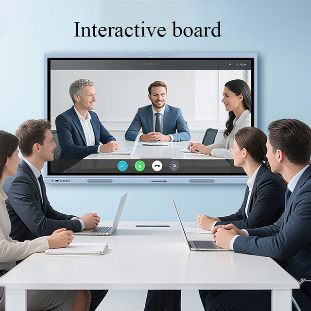 86 Inch Commercial Interactive Flat Panel Smart Board Multi-point Touch OPS Slot Corporate Meeting Rooms Education