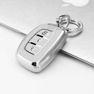 Funda para Llave de Coche DM Silver Edge, Funda Protectora Duradera para Llave de Coche, Funda para Llave de Coche Remota para <span class=keywords><strong>Hyundai</strong></span> Sonata <span class=keywords><strong>Tucson</strong></span> Elantra Verna - Product Image 5