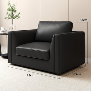 Ensemble de canapés en cuir pour bureau, design moderne, idéal pour la réception, les espaces de loisirs et les négociations, avec table basse intégrée - Product Image 2