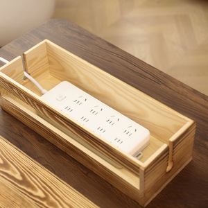 Caja Organizadora de Cables de Madera, Tipo Rectangular Vertical, Caja de Gestión de Enchufes, Solución de Almacenamiento de Cables a Prueba de Niños - Product Image 3