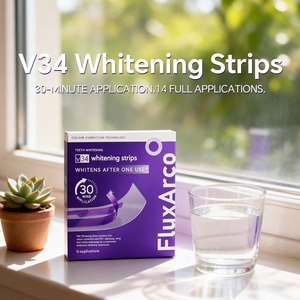 Tiras y Adhesivos Blanqueadores de Dientes <span class=keywords><strong>V34</strong></span> Púrpura Sin Peróxido, Sin Sabor Artificial, Personalizables, para una Limpieza Dental Saludable - Product Image 2