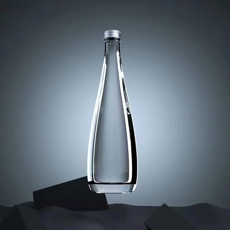 330ml 500ml 750ml bouteille d'eau minérale en verre boisson gazeuse eau minérale potable bouteille en verre bouteille d'eau en verre