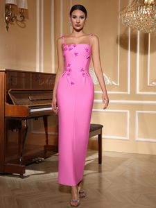 Vestidos <span class=keywords><strong>de</strong></span> Noche Sexis sin Mangas <span class=keywords><strong>de</strong></span> Venda Color Rosa para Mujer, Elegantes para Banquete Formal y Discoteca, Personalizados <span class=keywords><strong>de</strong></span> Fábrica OEM - Product Image 2