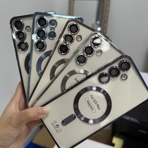 Funda para Teléfono Móvil <span class=keywords><strong>Samsung</strong></span> S23/S24/S25PLUS, Venta al por Mayor de Fábrica BAILI, Película de Lente CD Electrochapada, Cubierta Trasera Magnética Transparente - Product Image 2