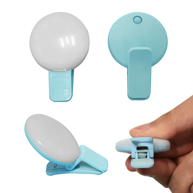 Selfie Flash Ring Light Model 01 Mini Mobile Phone Accessory Fast Charging Rechargeable USB 3 Color LED 10pcs