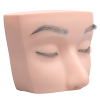 Tête de mannequin réaliste pour la pratique des extensions de cils et de sourcils avec cheveux injectés, nouveaux modèles de formation pour salons de beauté
