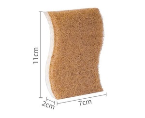 Éponge à vaisselle naturelle écologique biodégradable en cellulose, sisal et bois, réutilisable, pour le nettoyage de la cuisine - Product Image 4