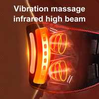 Ceinture de traction lombaire sans fil portable avec lumière rouge et chaleur pour soulagement de la sciatique, tension musculaire et hernie discale, avec fonction de minuterie